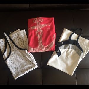 3 Nautical print tops